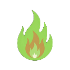 Lime Flammen-Icon f&uuml;r beliebte Spiele in der Golazzo Casino-Lobby