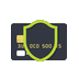 Lime PCI-DSS-Icon aus Karte und Schild f&uuml;r Zahlungssicherheit bei Golazzo