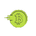 Lime Icon einer Krypto-M&uuml;nze f&uuml;r Bitcoin und Ethereum bei Golazzo