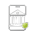 Lime Icon aus Bank und Handy f&uuml;r Banking und Mobile Payment bei Golazzo